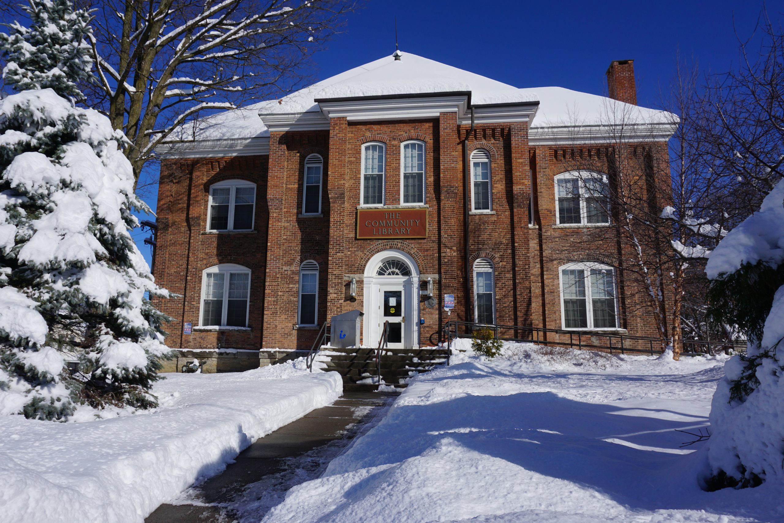 building in snow
