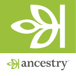 the green and white logo of the Ancestry platform