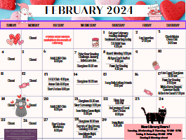 a small image of the february 2024 events calendar
