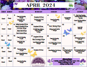 thumbnail image of the April 2024 events calendar