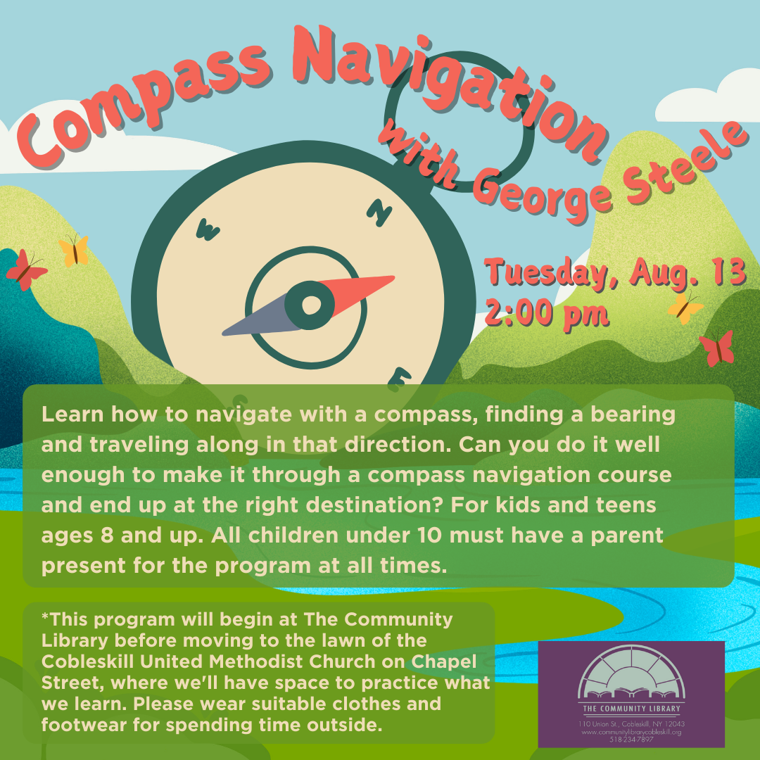 Compass Navigation at 2 pm Tuesday, August 13