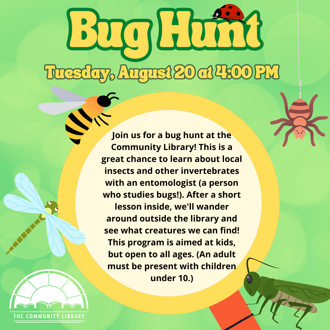 Bug Hunt August 20 at 4 pm