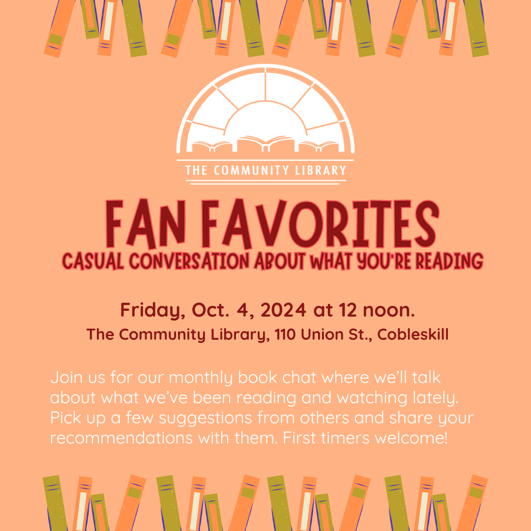 Fan Favorites Book Club Friday, October 4 at 12 noon
