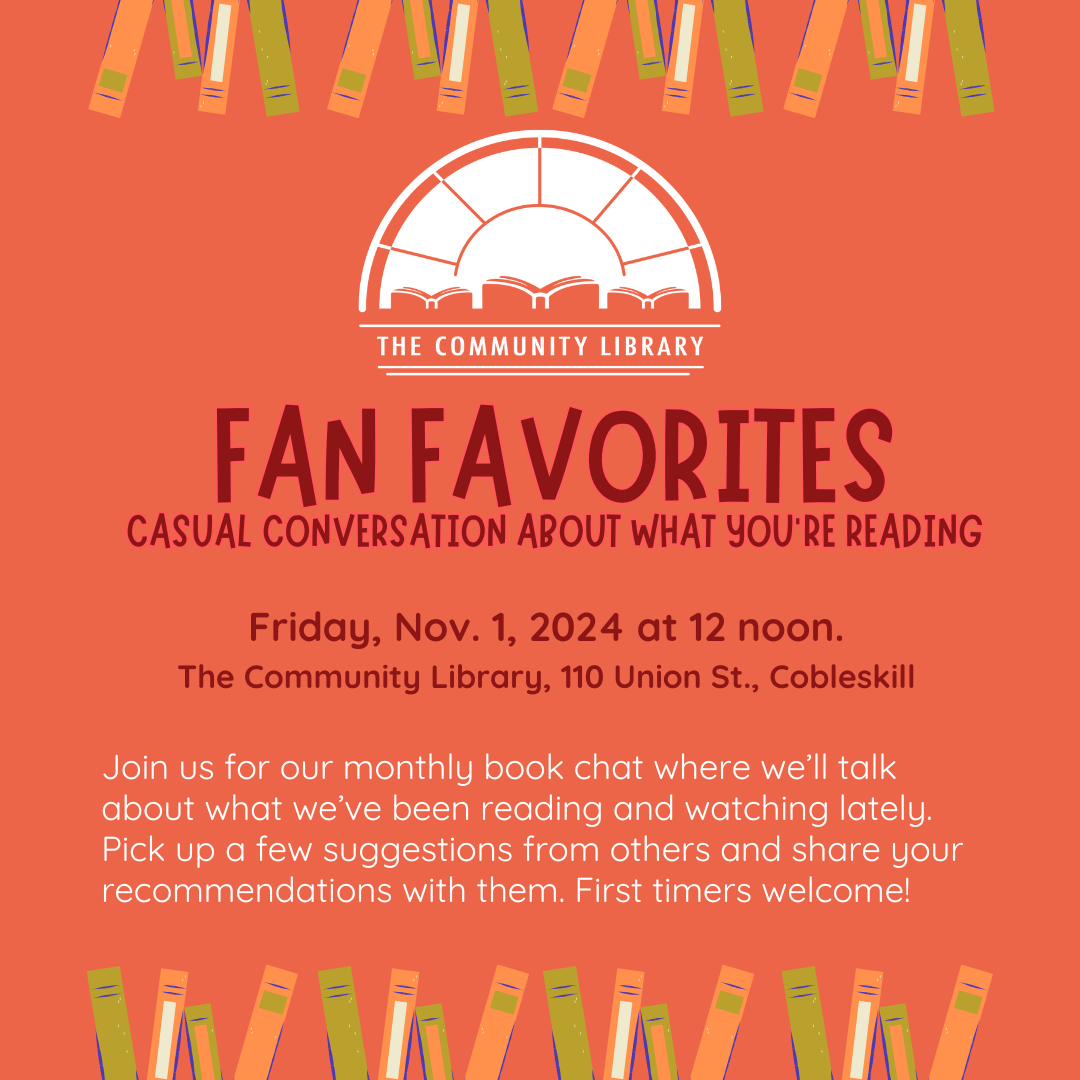Fan Favorites Book Club meets Friday, November 1 at noon