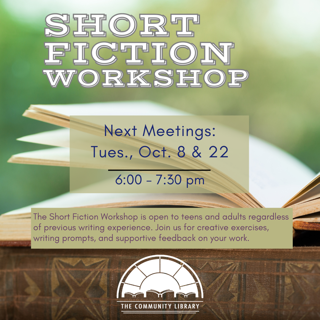 Short Fiction Workshop October 22 at 6 pm