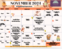 thumbnail image of the library' November 2024 event calendar
