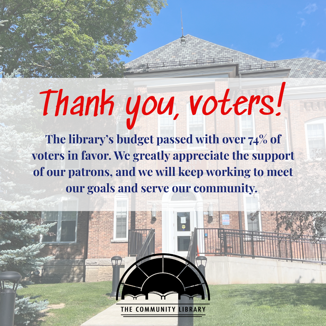 Thank you voters! the library budget passed with over 74 percent support