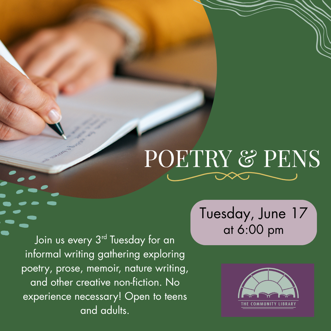 poetry and pens creative non fiction writing gathering tuesday june 17 at 6 pm